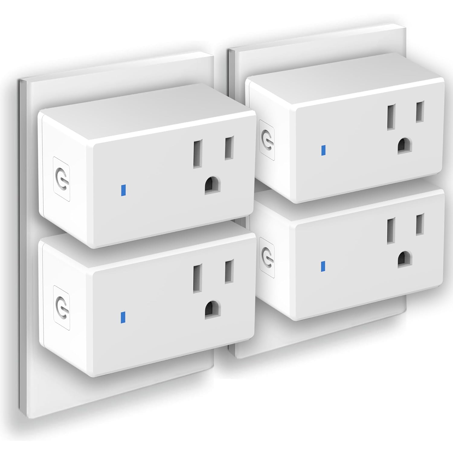 ExIoTy Mini Smart Plug, Suitable with Alexa, Basic Setup with One Voice Command, Voice Control, Remote Control, Timer & Set Up & Group Controller, Alexa Echo Required (4 Load)