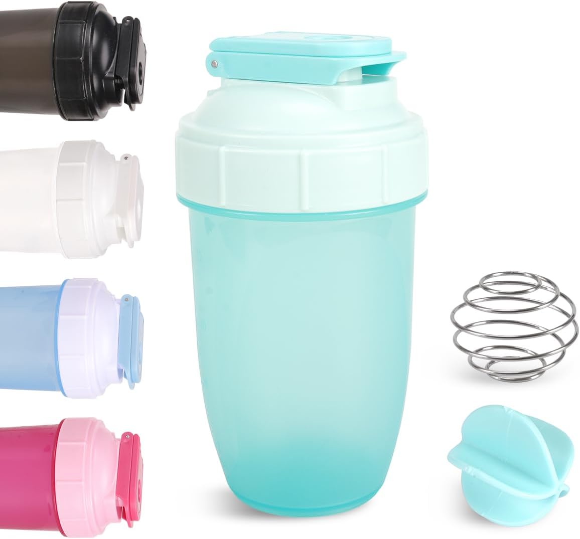 D.Y.A 16oz Shaker Bottle, Leak Proof Sports Shaker Cup for Protein Shakes, Pre Workout & Travel, BPA Free & Dishwasher Safe, 473ml, Plastic