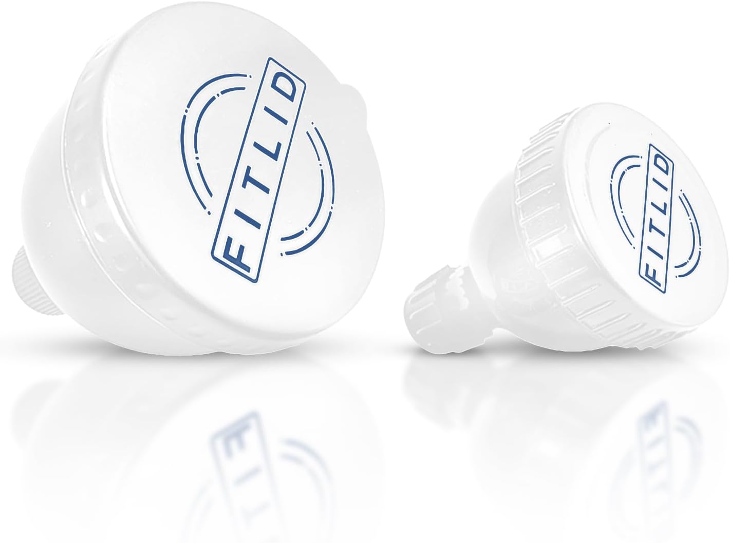 Small & Large 2-Pack Portable Protein Supplement Funnels, Great for Pre-Workout, BCAA’s, and Protein Powder. Easy & Mess Free Container for Workout, Travel, to-Go, Fitness, WOD. (White & Blue)