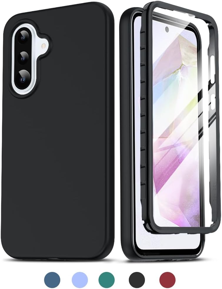 LeYi for Samsung Galaxy A36-5G Phone Case: Samsung Galaxy A36 5G Case with [Built-in Screen Protector], Full Body Military-Grade Protection Cobertor para Telefono Cell Cover, Black