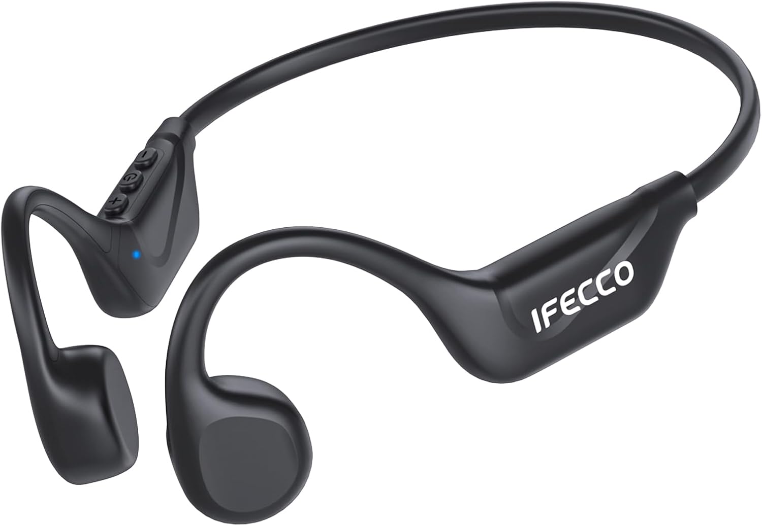 IFECCO Bone Conduction Headphones Bluetooth 5 4 – Wireless Open Ear Headphones with Mic, IPX 5 Waterproof Bone Transmission Earbuds 10 H Playtime for Biking Running Hiking Bicycle