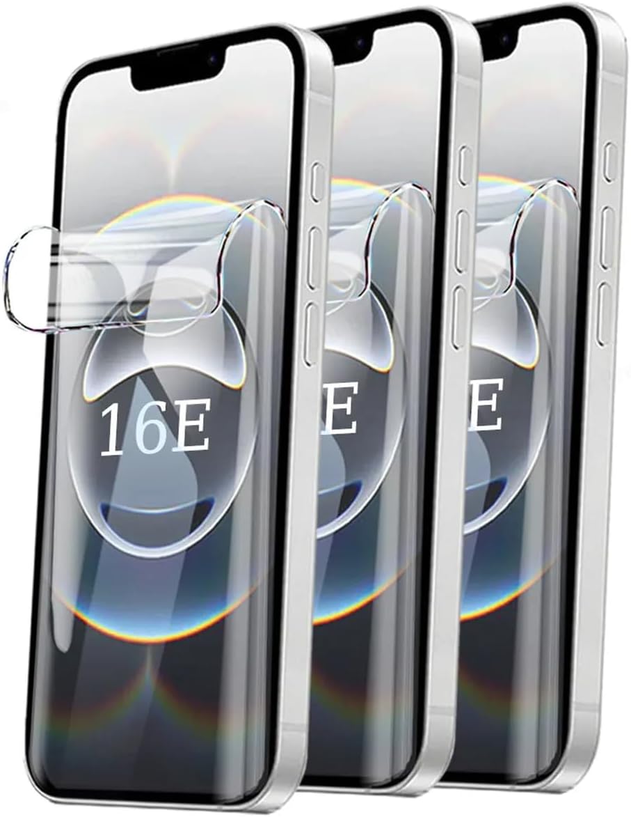 2Pcs Hydrogel Screen Protector for iphone 16e/iPhone SE 4 (2025) (6.1 inch), Soft TPU Protective Hydrogel Film [Clear HD]