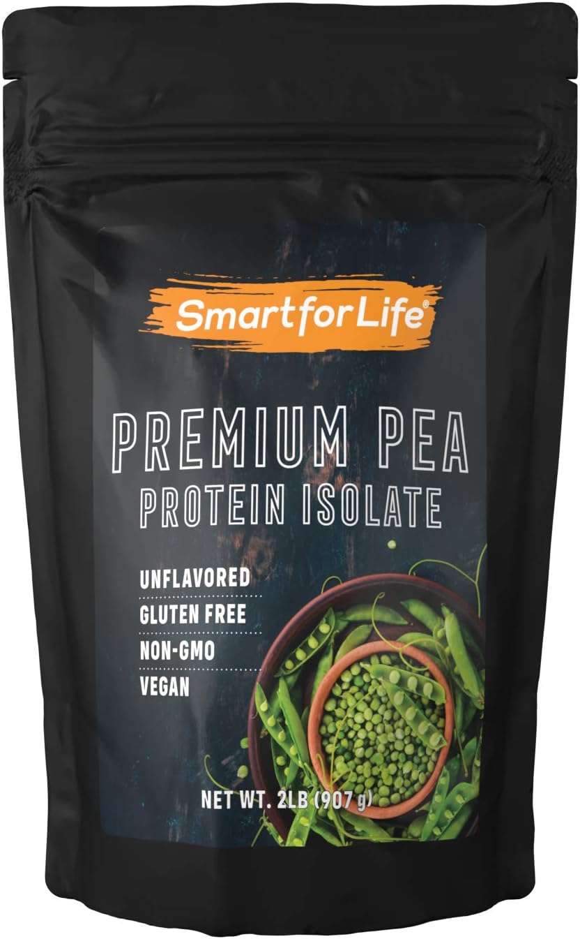 Smart for Life Pea Protein Powder Meal Replacement Shake – 2 Pounds – Organic Vegan BCAA’s Loaded Plant Protein Powder – Keto Friendly and Vegetarian Plant Based Protein Powder – Easy to Digest