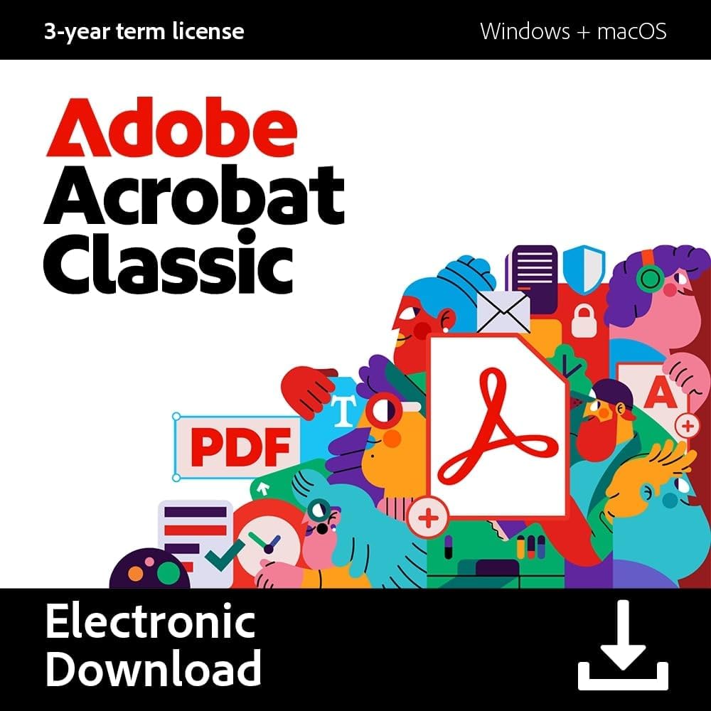 Adobe Acrobat Classic|PC/Mac Code|Software program Download|PDF Software application|3 -year term license|non-renewing|Activation Called for