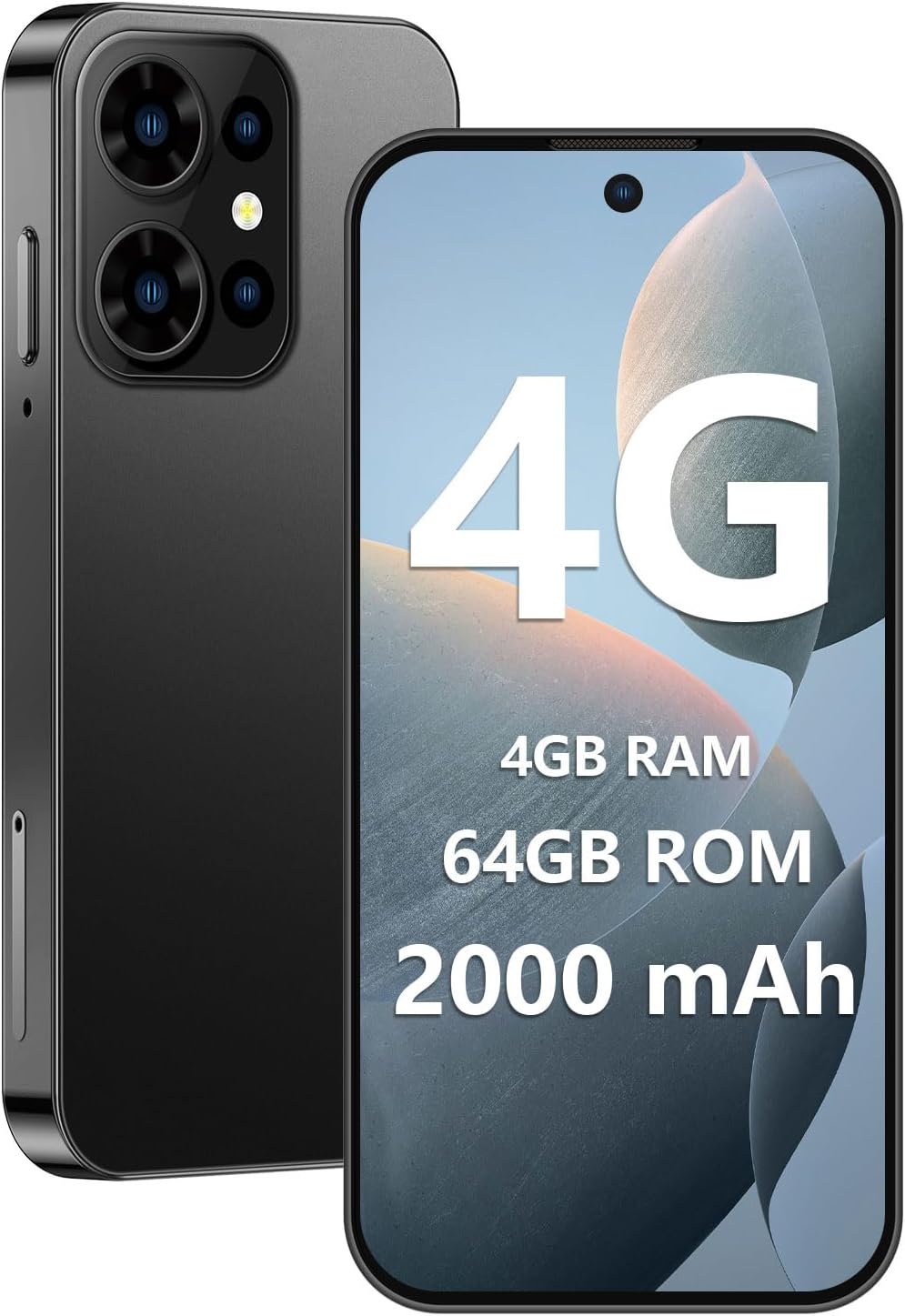 Mini Smartphone 4G Mini Phone for Kids Smart Phone Unlocked with 3.88″ HD Full Screen 4GB+64GB 2000mAh Battery Face ID World’s Smallest Mobile Phones Android Tiny Cell Backup Phone for Gifts