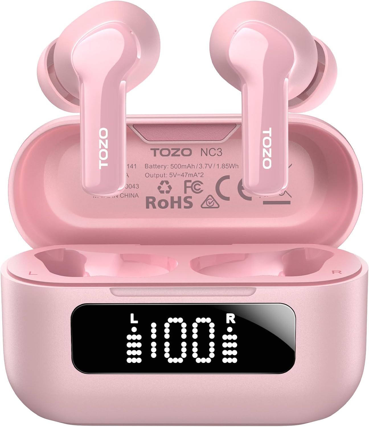 TOZO Crossbreed Energetic Noise Cancelling Wireless Earbuds with 6 Mics AI Clear Call Ear Buds 55 H Playtime with LED Present 32 Predetermined EQs by means of APP Bluetooth 5 3 IPX 8 Waterproof in Ear Earphones
