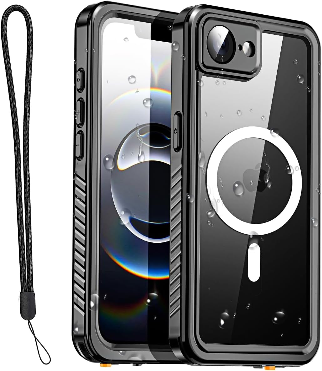 AICase for iPhone 16e Case Waterproof Clear with MagSafe Snowproof,Dustproof and Shockproof,IP68 Certified Real 360 Full Body Protection Water Proof Underwater Cover for iPhone 16e 6.1″ 2025