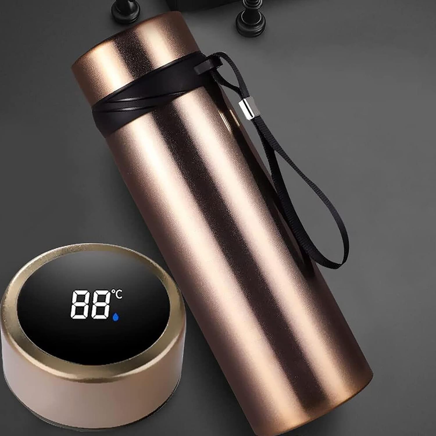 21 Oz Coffee thermos, Smart Coffee bottle, LED Temperature Display Tea Infuser Container, Sports Water Bottle, Dual Wall Surface Vacuum Cleaner Insulated Canteen, Keep Hot or Cold for 24 Hours