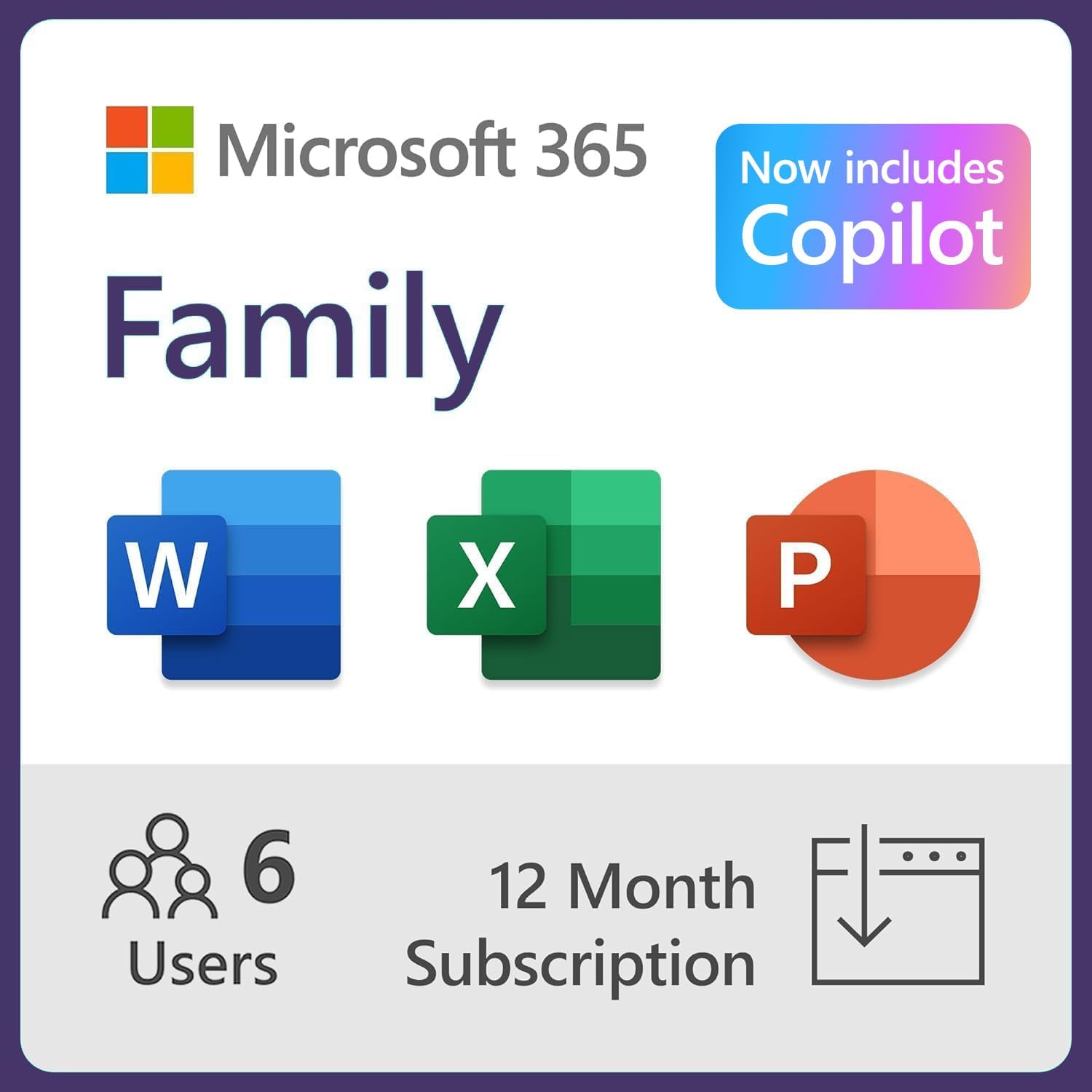 Microsoft 365 Household|12 -Month Subscription, Approximately 6 Individuals|Word, Excel, PowerPoint|1 TB OneDrive Cloud Storage|PC/MAC Instantaneous Download|Activation Required