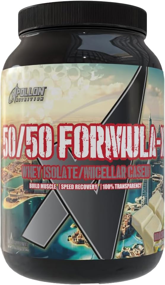 Apollon Nourishment 50/ 50 Formula-X|Whey Isolate and Casein Protein|2 lb (Dubai Delicious chocolate)