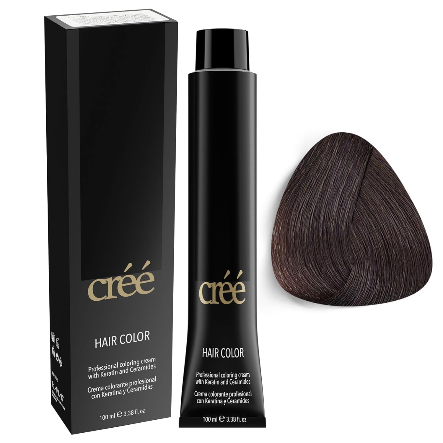 Cree Professional Permanent Hair Color, 100ml – 3.4 fl.oz. (Cocoa – 4.99)