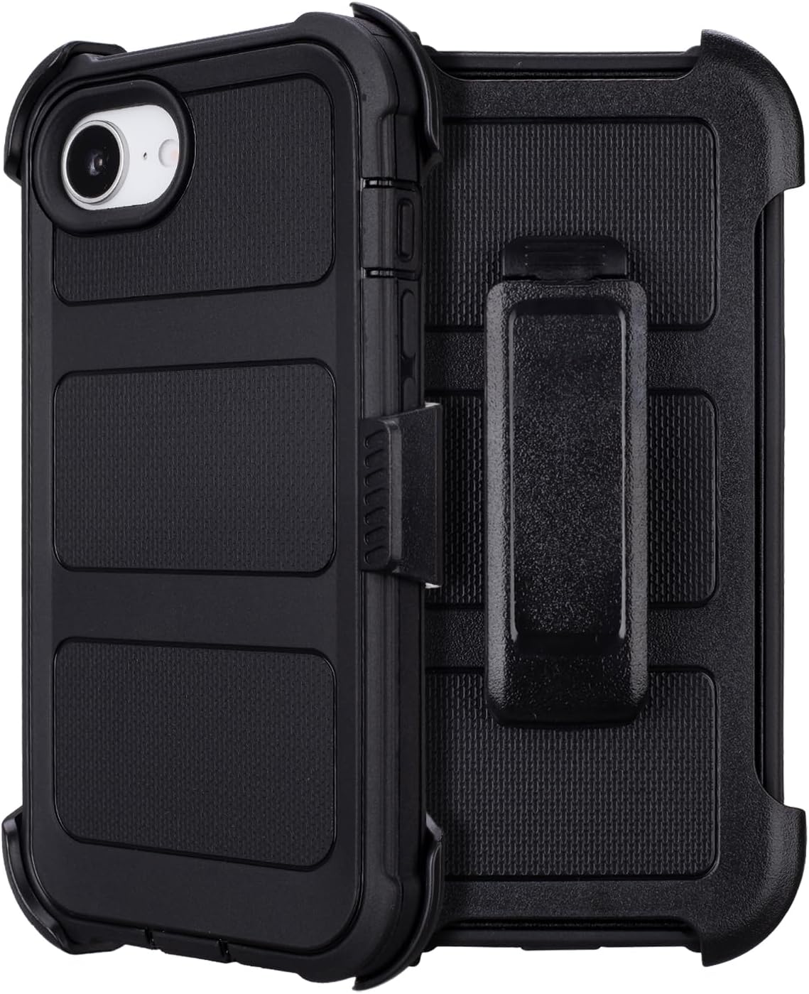 for Defender iPhone 16e Case with Belt Clip,Holster for 16e Phone Case with Kickstand,for Heavy Duty iPhone16e PhoneCase Rugged 2 Layers of Sturdy,Anti-Drop for iPhone 16 e Cases Protective(Black)