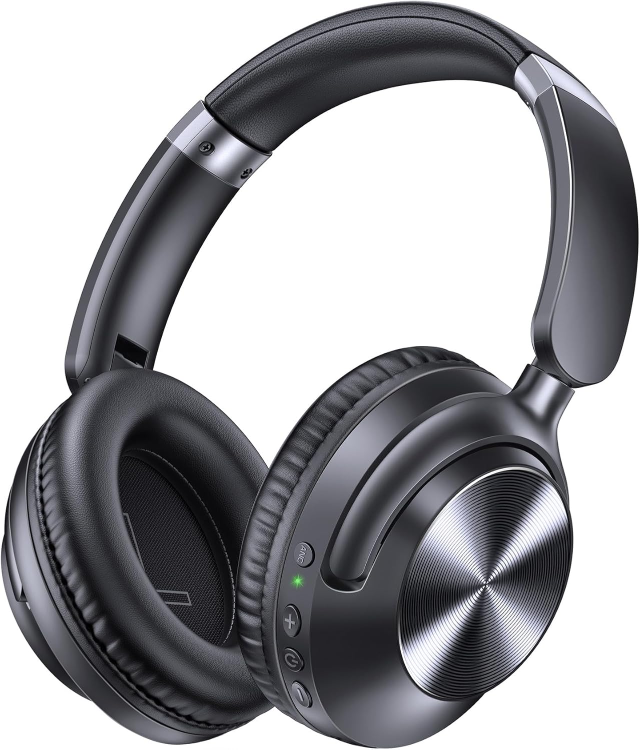 TAGRY Energetic Noise Cancelling Headphones 100 H Play Wireless Over Ear Bluetooth Headphones with Deep Bass Fast Charging Light Weight Comfort Earcups Headsets for Traveling Office Phone PC Black