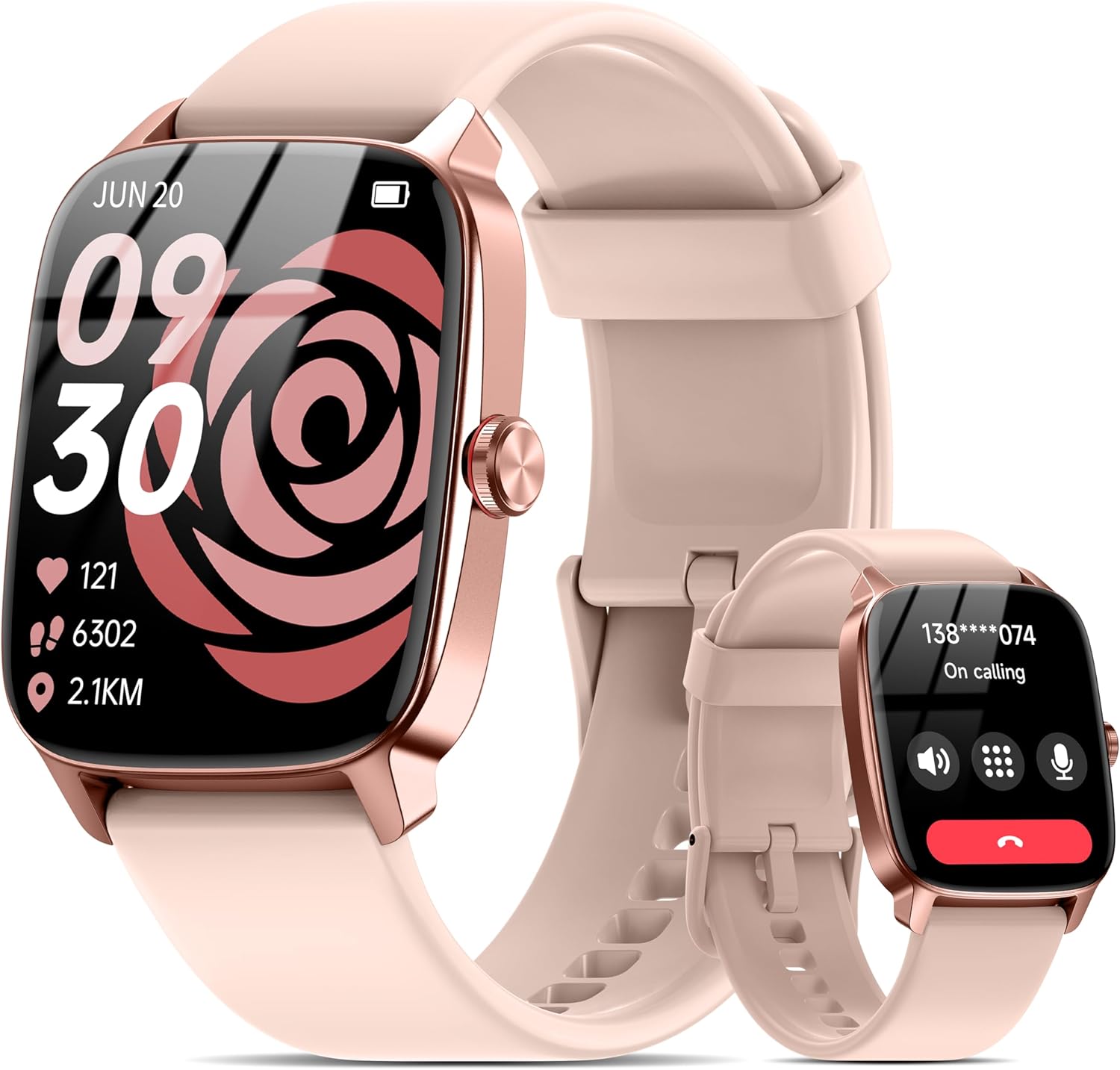 Smart Look For Males & Female with Bluetooth Calling, 1 85 Touchscreen Health And Fitness Tracker, Heart Price & Rest Screen, 100 + Sports Modes, IP 68 Water-proof, Compatible with Android & iphone