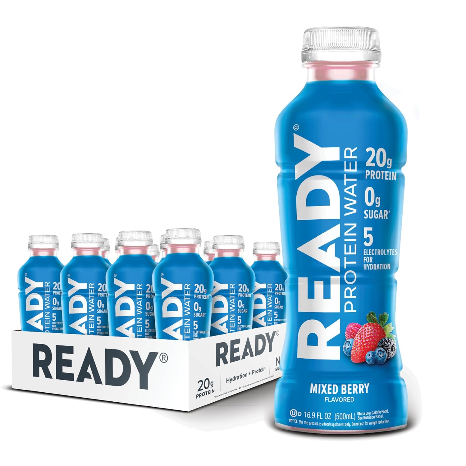 Ready Protein Water, 15 g of Whey Healthy protein Isolate, Sugar Free, 12 -Load, 16 9 Liquid Ounces Each (20 g Protein, Mixed Berry)
