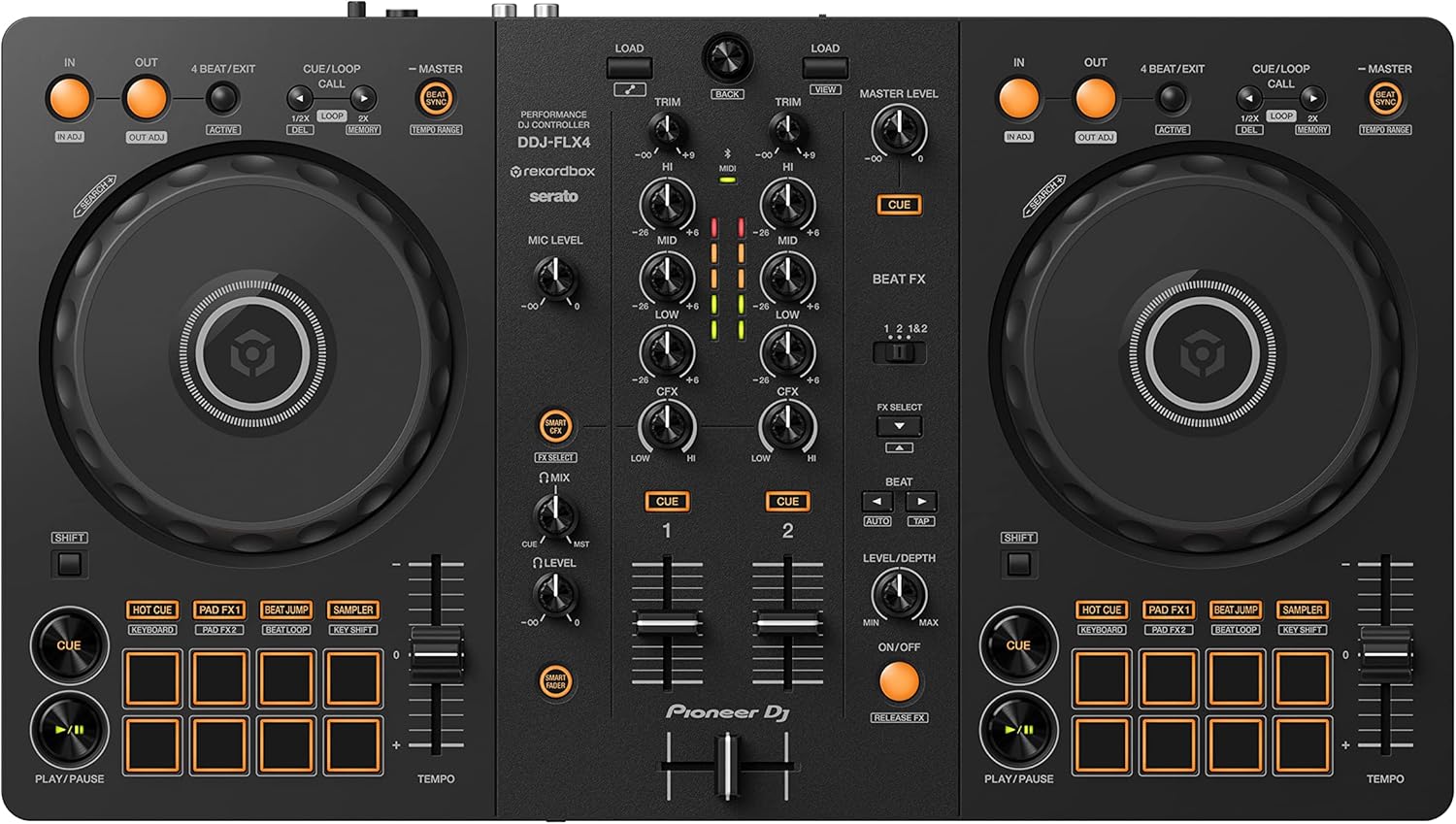 Pioneer DJ DJ Controller, Black (DDJ-FLX4)