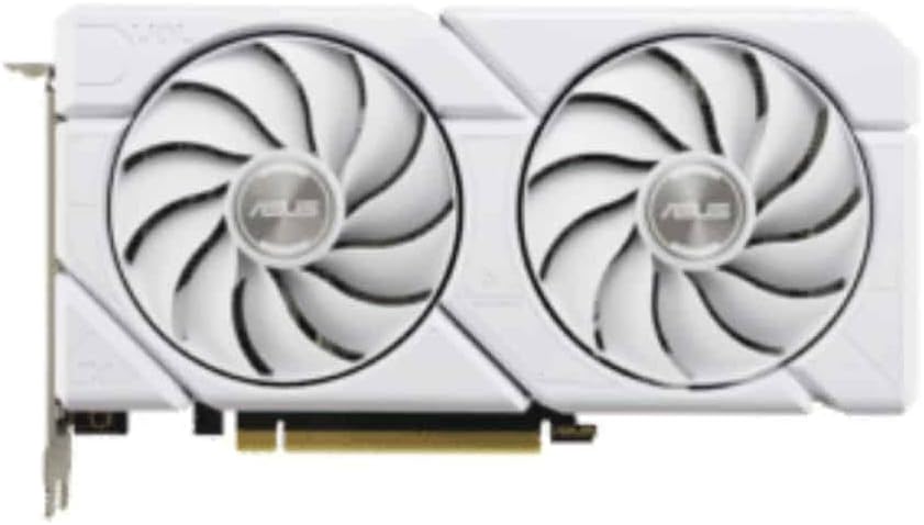 ASUS Dual GeForce RTX 4060 EVO White OC Edition 8GB GDDR6 Gaming Graphics Card White (Nvidia GeForce RTX4060 DLSS3, 246 AI Tops, PCIe 4.0, 1x HDMI 2.1a, 3X DisplayPort 1.4a,