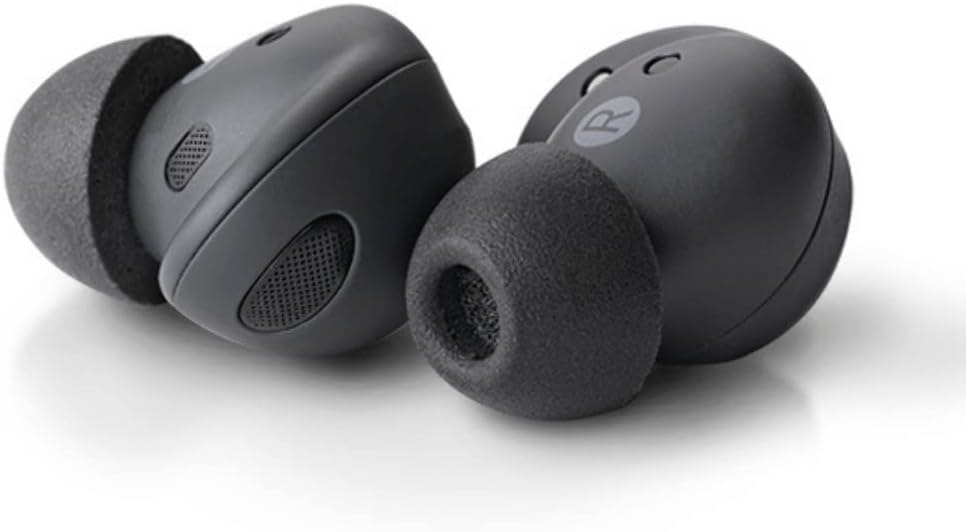 Comply Memory Foam Replacement Earbud Tips Designed for Samsung Galaxy Buds2 Pro | Ultimate Comfort, Secure Fit, Superior Noise Isolation | Anti Slip, Prevent From Falling Out, Black, Medium (3 Pairs)