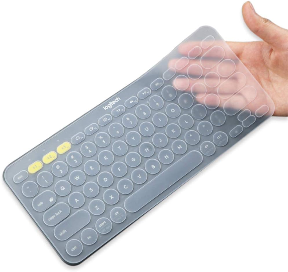 Silicone Keyboard Cover Skin for Logitech K380 & 2023 Pebble Keys 2 K380S Combo for MAC Bluetooth Multi – Device Ultra Thin Protective Keyboard Cover Skin