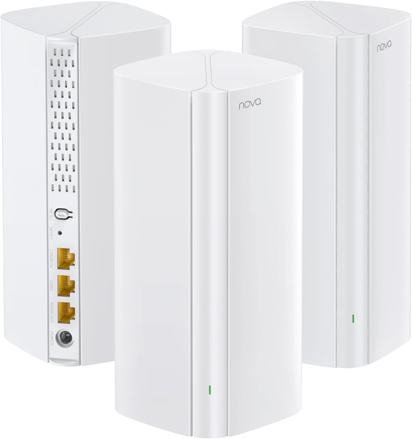 Tenda AX3000 WiFi 6 Mesh System Nova MX12 – Whole Home Covers up to 7000 sq.ft – Dual-Band Mesh Network for 160+ Devices – 1.7 GHz Quad-Core CPU – Replaces Wireless Router – 3-Pack(2025 New Version)