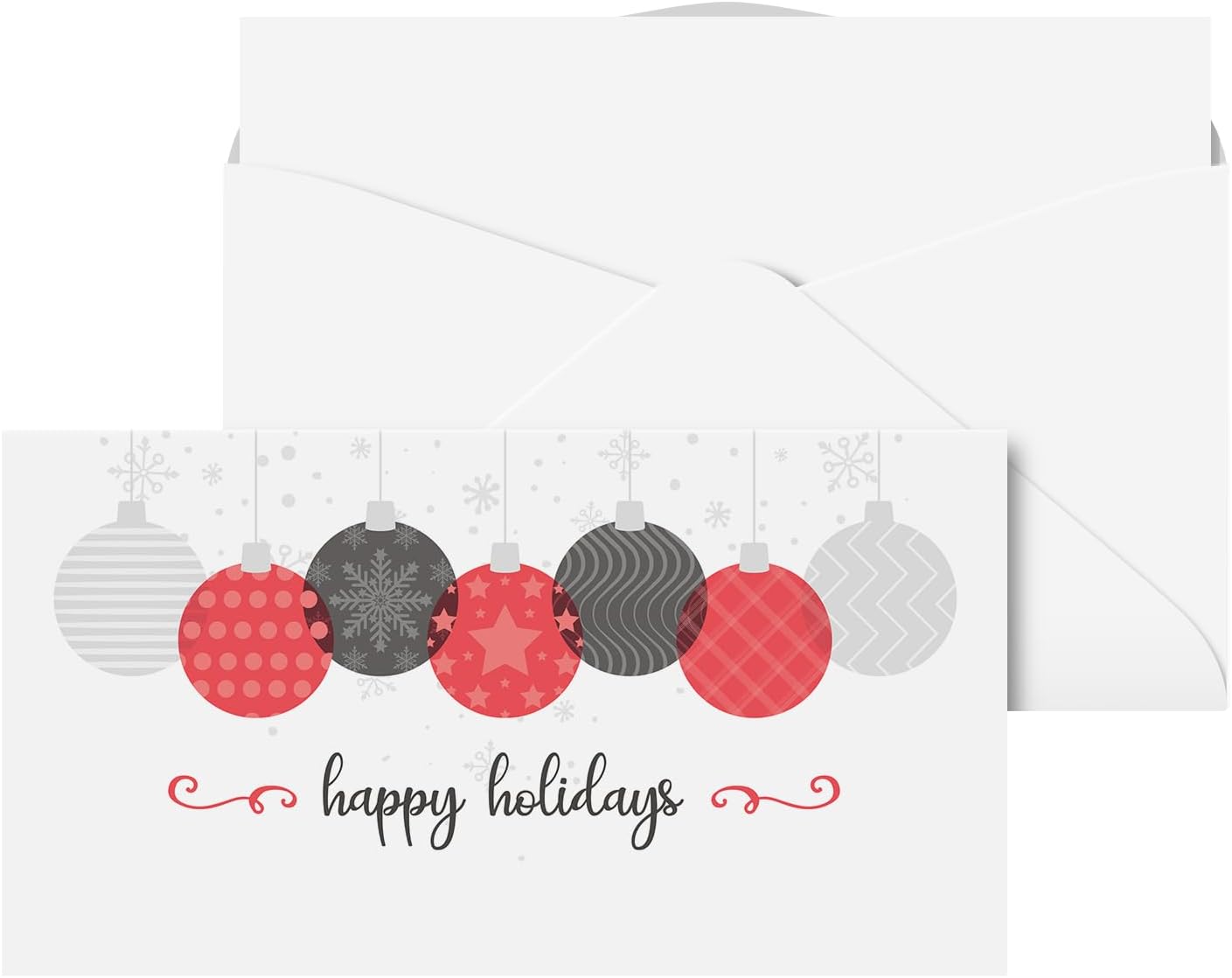 Happy Holidays Envelopes w/Blank Cards for Notes – Money, Check and Currency Holder, Nice Winter Christmas New Year Greeting for Cash, Coins, Presents & Gift Cards | 3-5/8″ x 6-1/2″ | 25 per Pack