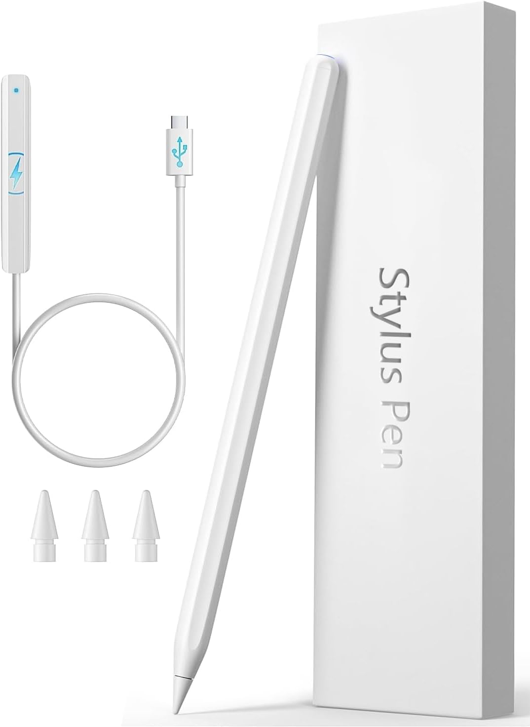 iPad Pencil 2nd Generation with Magnetic Wireless Charging, 3X Fast Charge for Apple iPad Pen,Stylus Pen Compatible with iPad Pro 11 in 1/2/3/4, iPad Pro 12.9 in 3/4/5/6, iPad Air 4/5, iPad mini 6