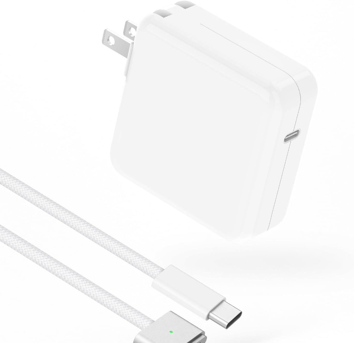 Charger for MacBook Air 13 15 inch MacBook Pro 14 inch 2025 2024 2023 2022 2021 M4 M3 M2 M1, 70W USB C Power Adapter, 6.6FT USB C to 3 Braided Cable with LED, Powerful Connect, Original Quality