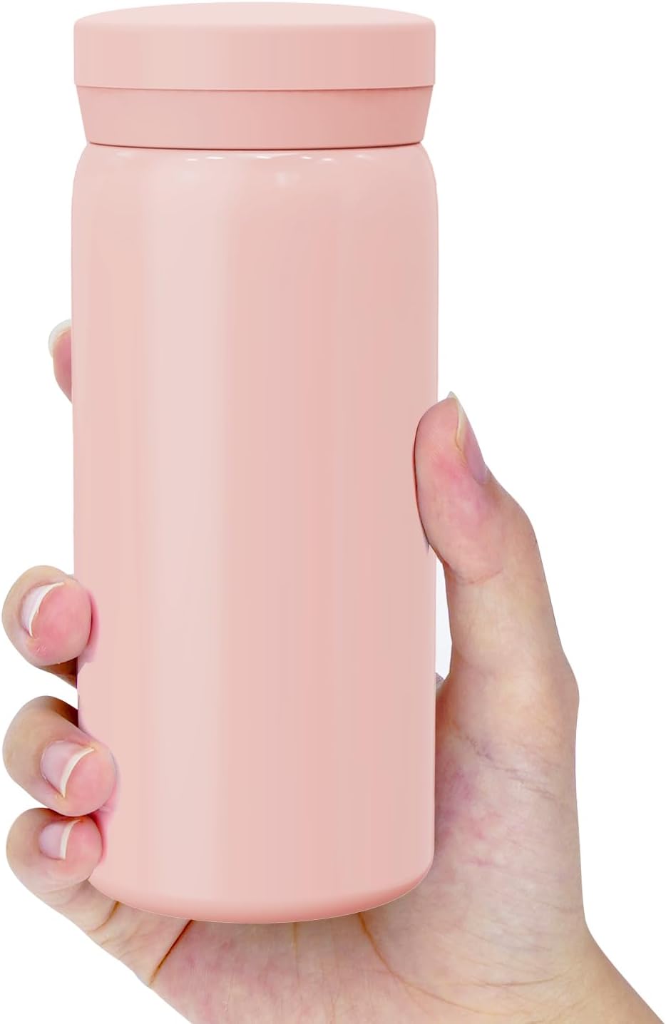 Linkidea 7oz (200ml) Mini Water Bottle, Small Vacuum Insulated Stainless Steel Water bottle for Hot & Cold Drinks, Spill Proof Thermo Fit Handbag, Purse and Pocket (Pink)