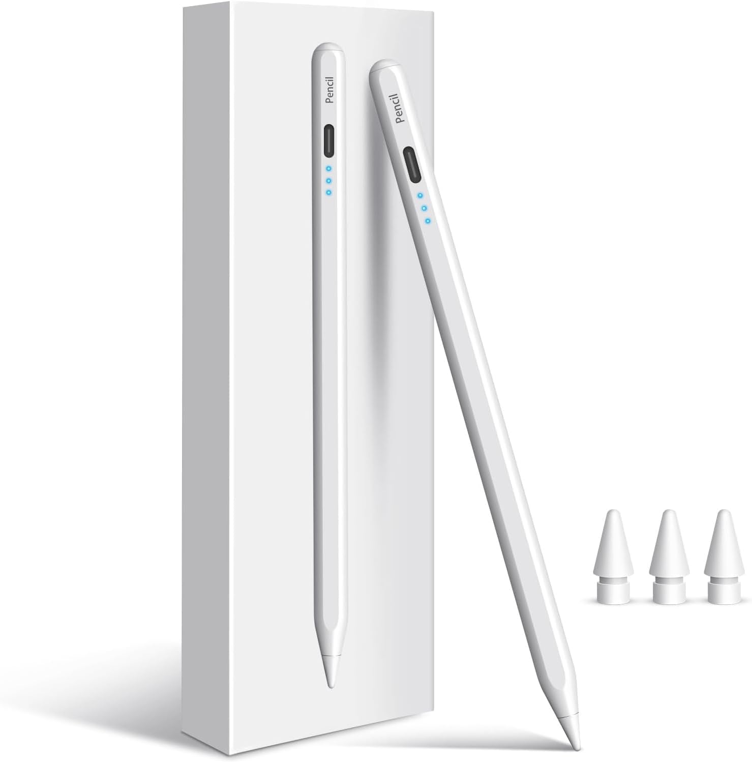 iPad Pencil 9th&10th Generation, 10 Mins Fast Charge Stylus Pen for Apple Pencil 1st/2nd iPad 6/7/8/9/10/11, Pro 11″/12.9″/M4, Air 3/4/5/M2/M3, Mini 5/6 with Palm Rejection, Tilt Sensitivity