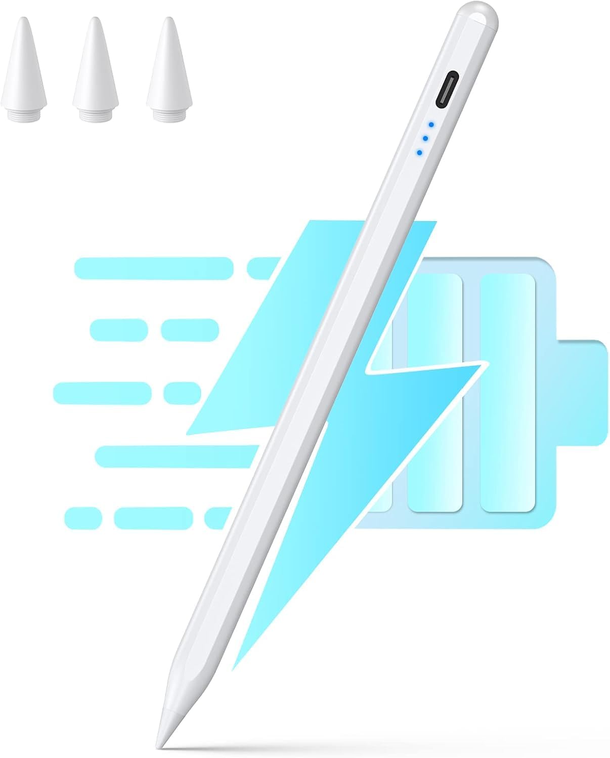 Stylus Pen for iPad 11th & 10th Generation – 10Mins Faster Charge Compatible with (2018-2025) Apple iPad 6-11 Gen, iPad Air 3/4/5/M2/M3, iPad mini 5/6, iPad Pro 11″/12.9″/M4