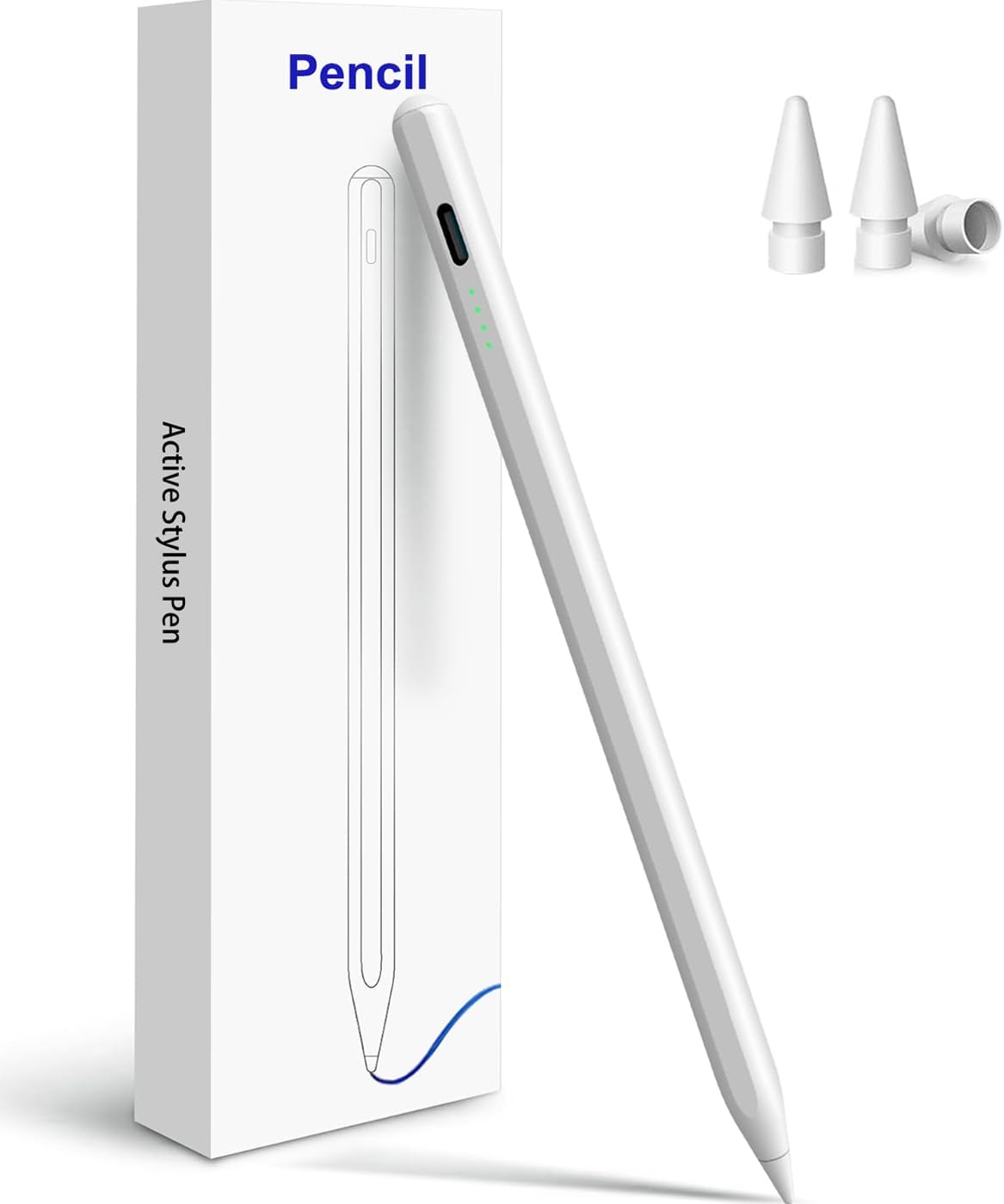 Stylus Pen for iPad Pencil 10th Generation(2018-2025), Fast Charging Apple Pencil with Palm Rejection & Tilt Sensitivity, Compatible with iPad 6/7/8/9/10″, Pro 11″/12.9″/ M4, Air 3/4/5/M2, Mini 5/6