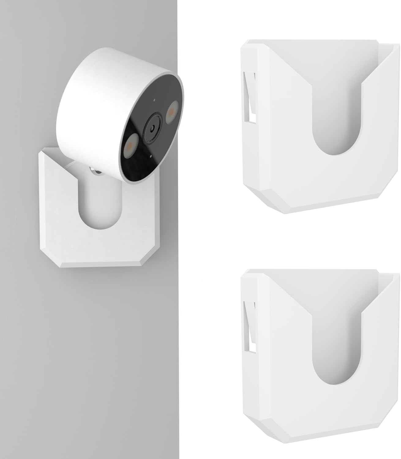 Zwolf Wall Mount Compatible with Tapo TP-Link 2K QHD Security Camera, Indoor/Outdoor No Drill No Screws Wall Mount Bracket (2pack)
