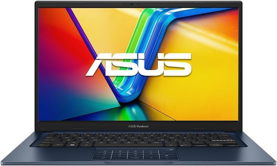 ASUS Vivobook 14″ FHD Laptop, Intel Core i3-1315U Processor, 8GB RAM, 128GB SSD, Windows 11 Home, Intel UHD Graphics, Wi-Fi, Bluetooth, Quiet Blue, X1404VA-I38128