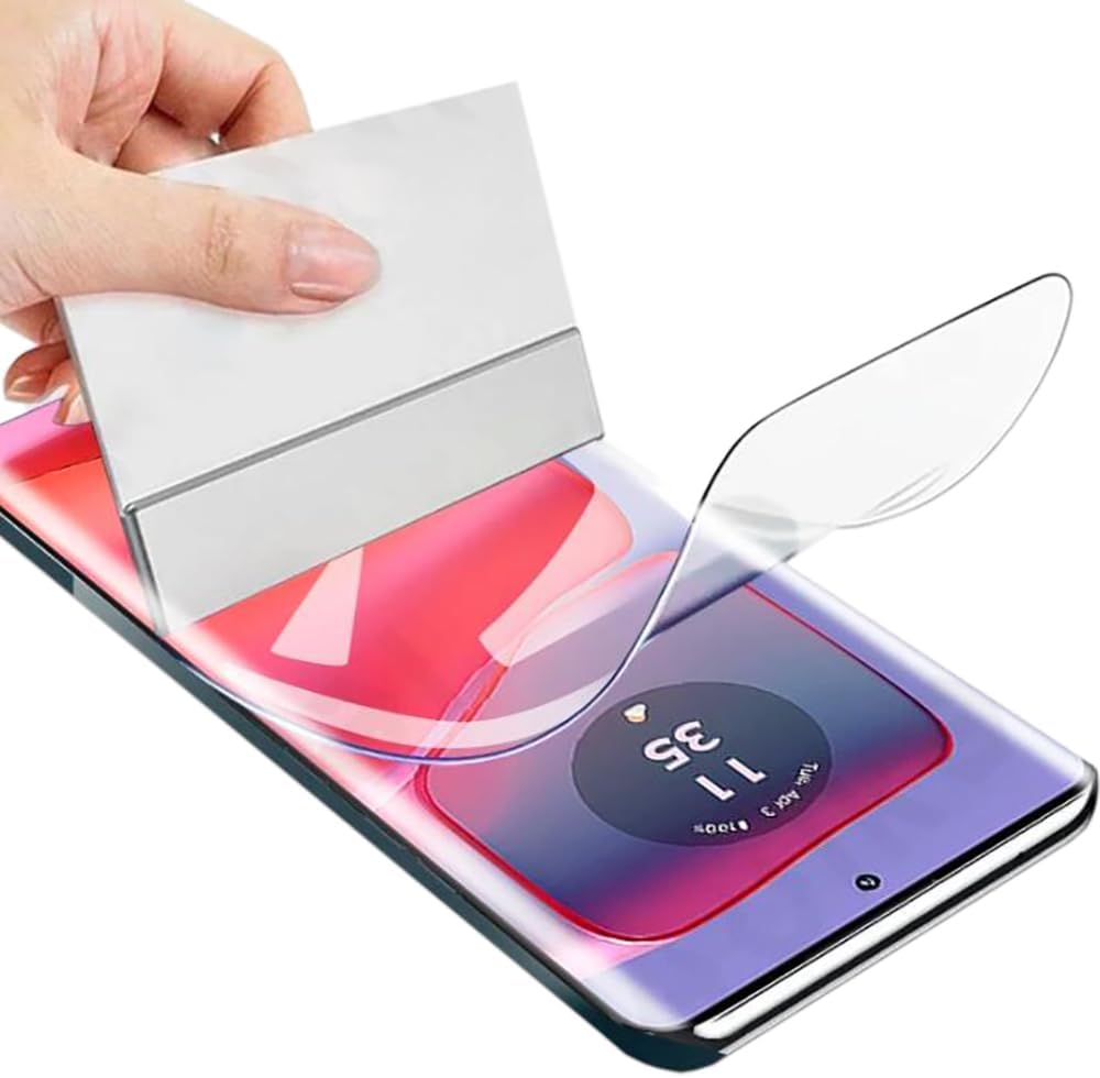 [2 Pack Ultra High Definition Soft Screen Protector for Motorola Edge 50 Pro 5G, Upgraded Non-breakable Flexible Hydrogel Phone Film [Scratch Resistant][Bubble Free][High Sensitive]