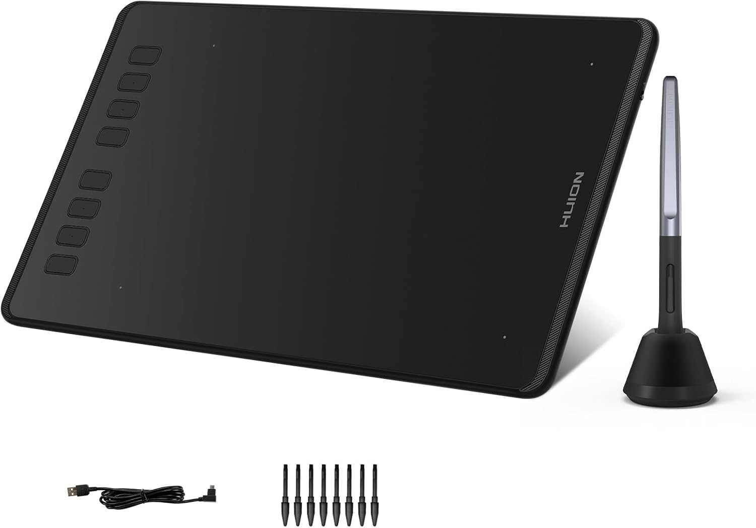 HUION Inspiroy H950P Drawing Tablet, 8×5 inch Digital Art Tablet with Battery-Free Stylus, 8192 Pen Pressure, Tilt, 8 Hot Keys, Graphic Tablet for Design, Writing, OSU, Work with Mac, PC, Mobile