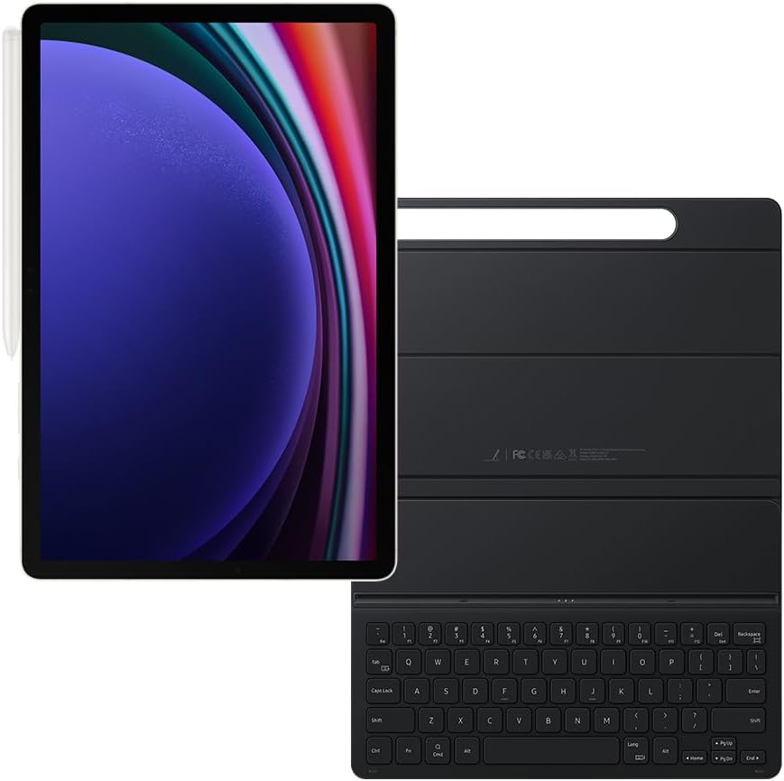 SAMSUNG Galaxy Tab S9 11-in Tablet 256 GB, Beige + Keyboard Case Bundle
