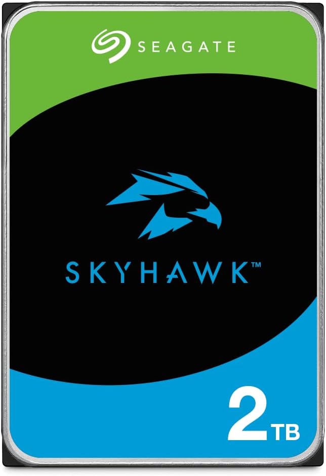 SEAGATE Skyhawk 2 TB Surveillance(SV) Internal Hard Drive HDD – 3.5 Inch SATA 6 Gb/s 256 MB Cache for DVR NVR Security Camera System CCTV (ST2000VX015)