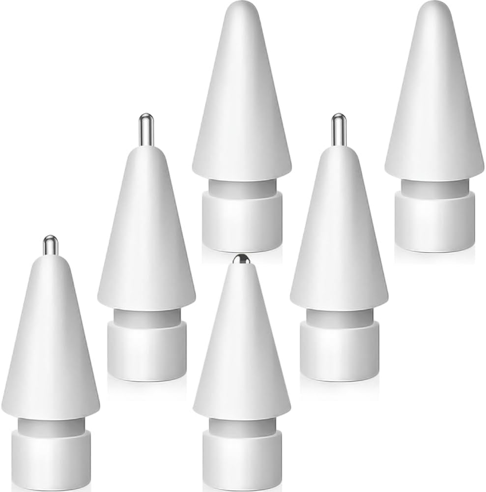 Upgraded Tips for Apple Pencil, Mix Replacement Pencil Tips for Apple Pencil 2nd/ 1st Gen/USB-C/Pencil Pro Tips(6 PCS)