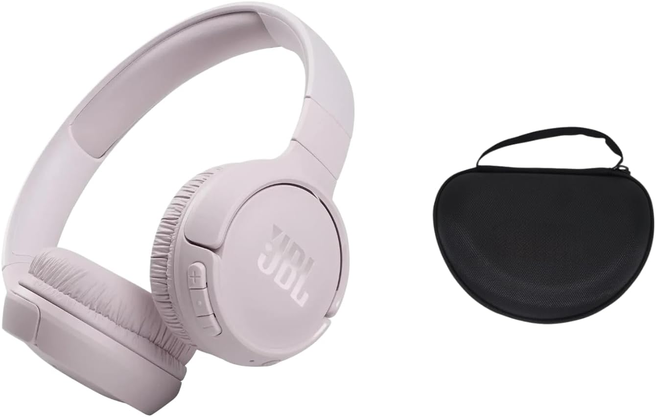 JBL Tune 510BT Wireless On-Ear Headphones Pure Bass Sound, Bluetooth 5.0, 40H Battery, Multi-Point Connectivity, Hands-Free Calls, Lightweight & Foldable Design, Includes Travel Carrying Case