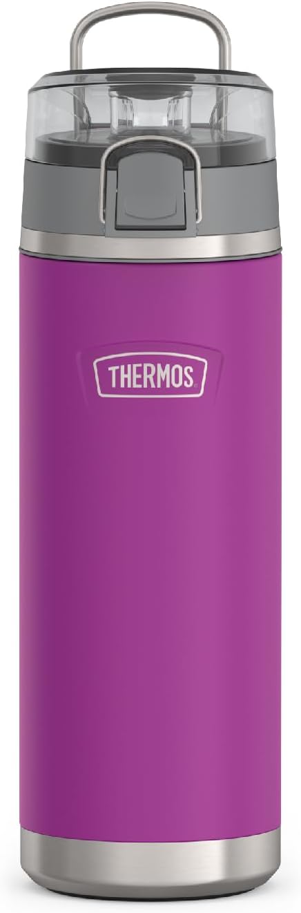 THERMOS ICON SERIES, Stainless Steel Water Bottle with Spout – 24 Ounce, Plum – Vacuum Insulated Water Bottle with Lid