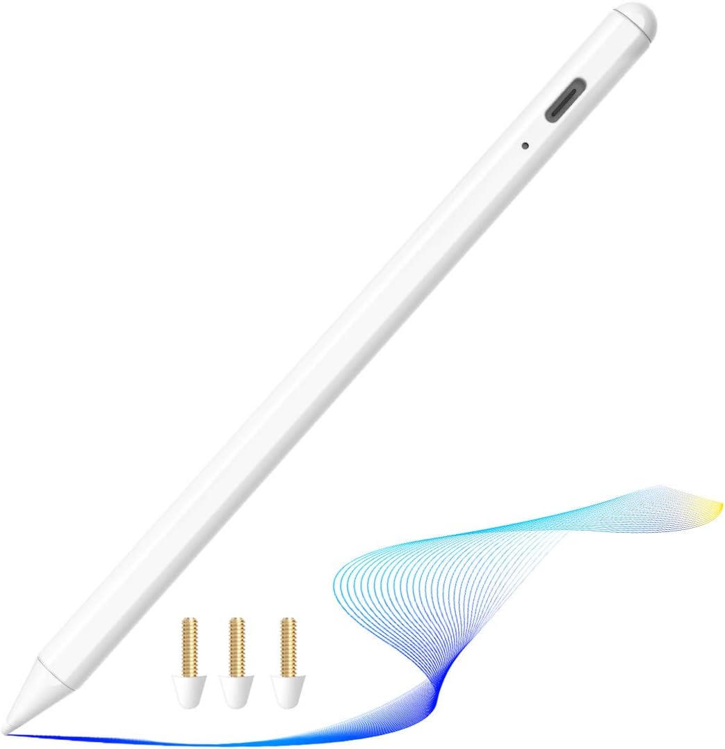 Stylus Pen for Apple iPad Pencil – iPad Pen 10th 9th 8th 7th 6th Gen Palm Rejection for Apple Pencil 2nd Generation Compatible 2018-2024 iPad mini 6th 5th Air 5th 4th 3rd iPad Pro 11-12.9 Inch