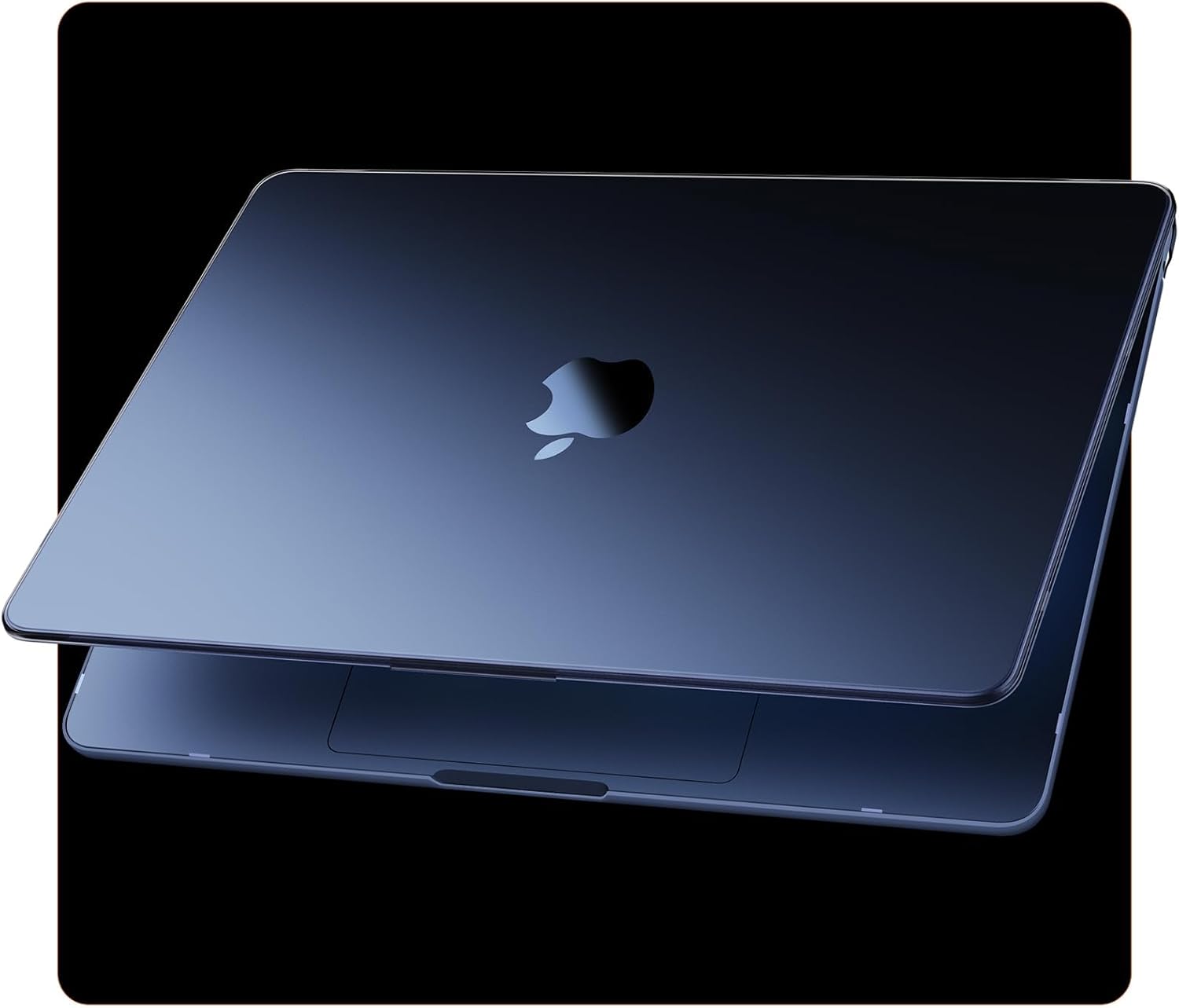 Compatible for MacBook Air 13.6 inch Case M4 M3 M2 2025 2024-2022 Release Model A3240 A3113 A2681, Sturdy Protective Hard Shell Case Cover for MacBook Air M2 13 inch – Midnight Clear