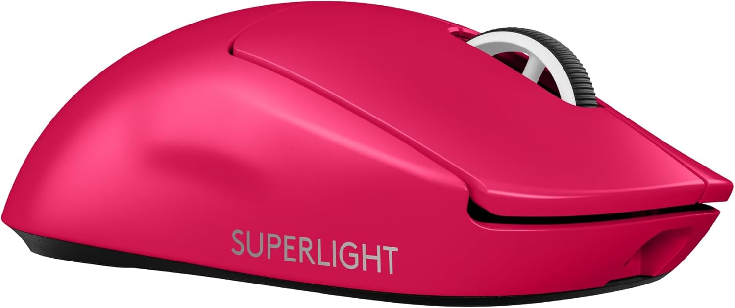 Logitech G PRO X SUPERLIGHT 2 LIGHTSPEED Wireless Gaming Mouse, 8K Polling, Light Weight, 60g, LIGHTFORCE Hybrid Switch, HERO 2 Sensor, 888 IPS, 44K DPI, 5 Programmable Buttons, USB-C, PC/Mac – Pink