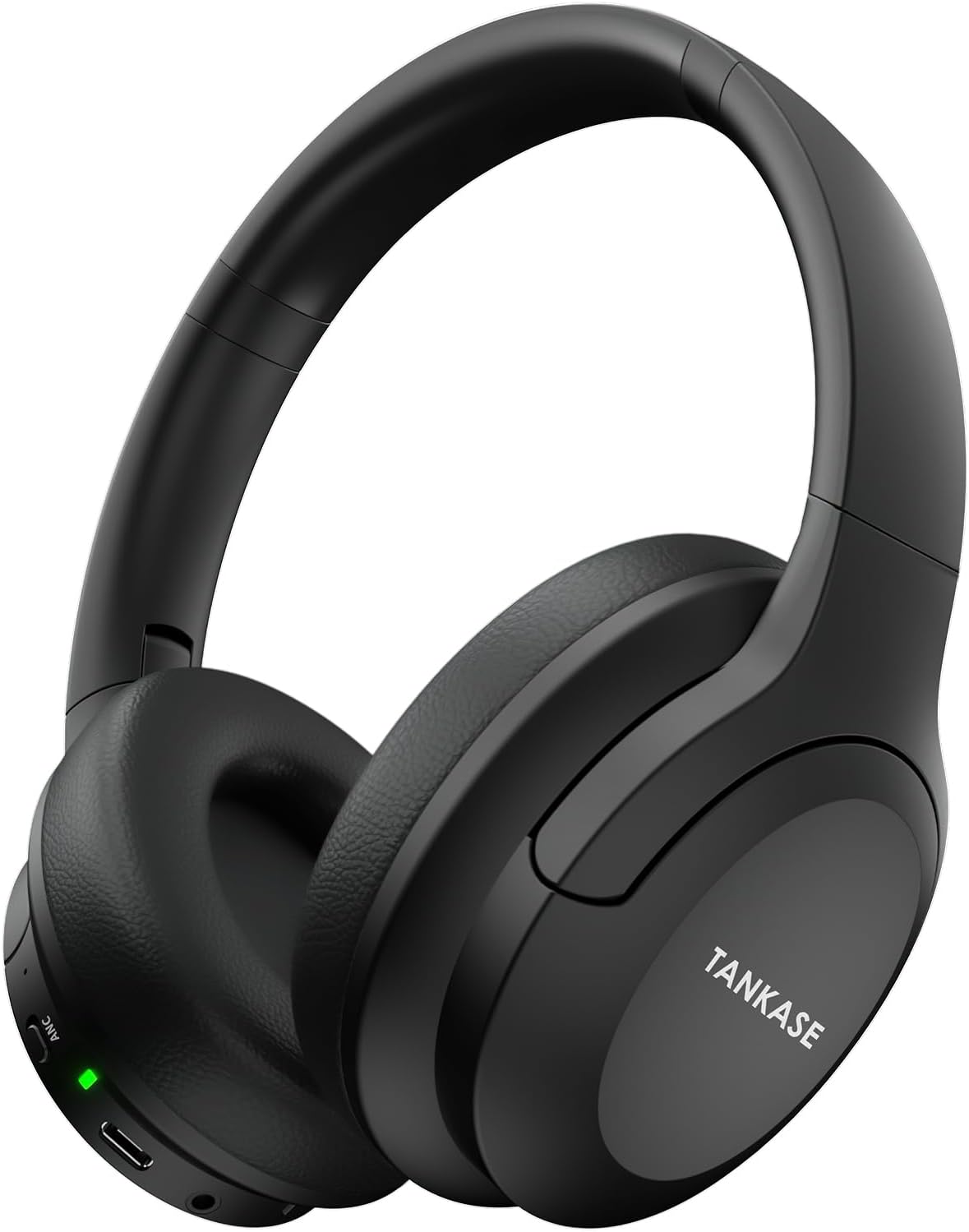 Active Noise Cancelling Headphones, Wireless Over Ear Bluetooth Headphones,100H Play Time Bluetooth Headphone with Microphone,Lightweight and Foldable Comfortable Deep Bass for Work/Gym Black