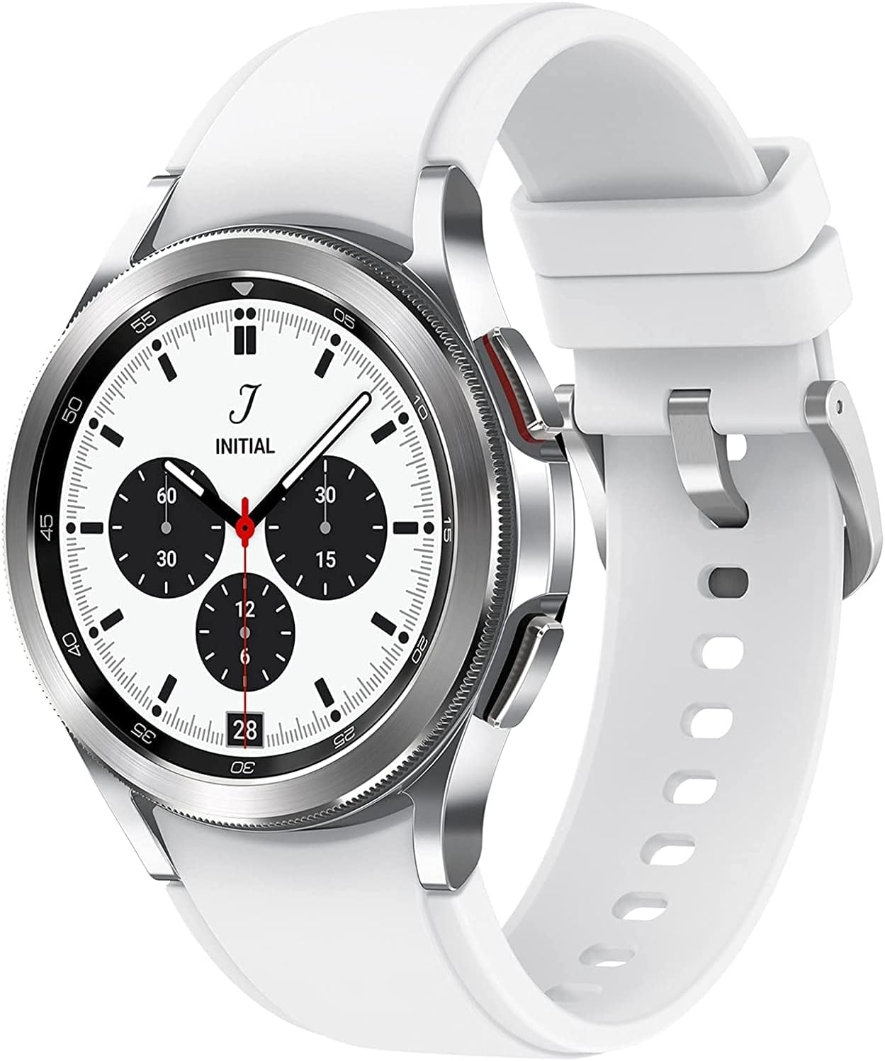 SAMSUNG Galaxy Watch 4 Classic 42mm Smartwatch with ECG Monitor Tracker for Health, Fitness, Running, Sleep Cycles, GPS Fall Detection, Bluetooth, US Version, Silver