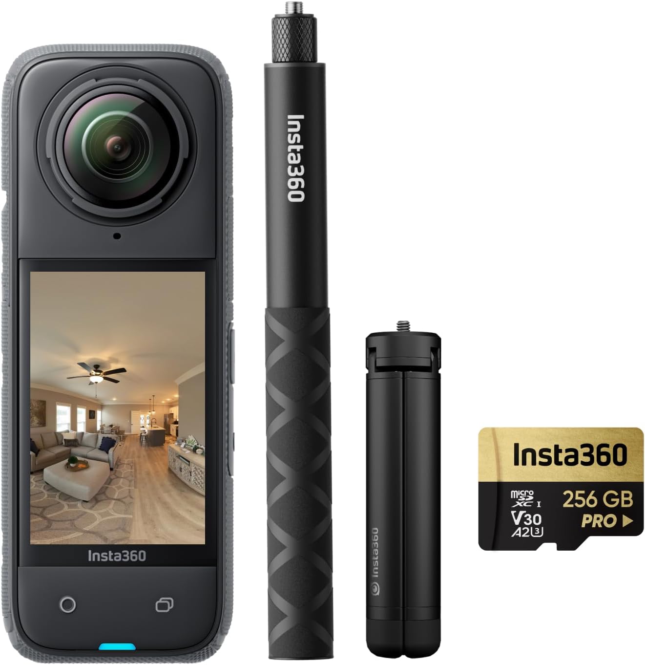 Insta360 X4 Virtual Tour Bundle – 72MP 360º HDR Photo, Standard Lens Guards, 2290mAh Battery, Supports Zillow, Floorfy, Realsee, Kuula, 3DVista, GoThru, OpenSpace, DroneDeploy & More