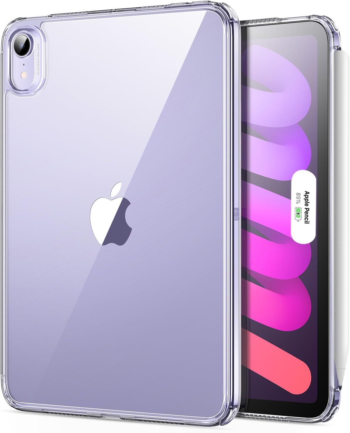 ESR for iPad Mini 7 A17 Pro Case, iPad Mini 7th/6th Generation Case (2024/2021), Slim and Light, Shock and Drop Protection, Yellowing Resistant, Hard Back, Supports Pencil Pro & Pencil(USB-C), Clear