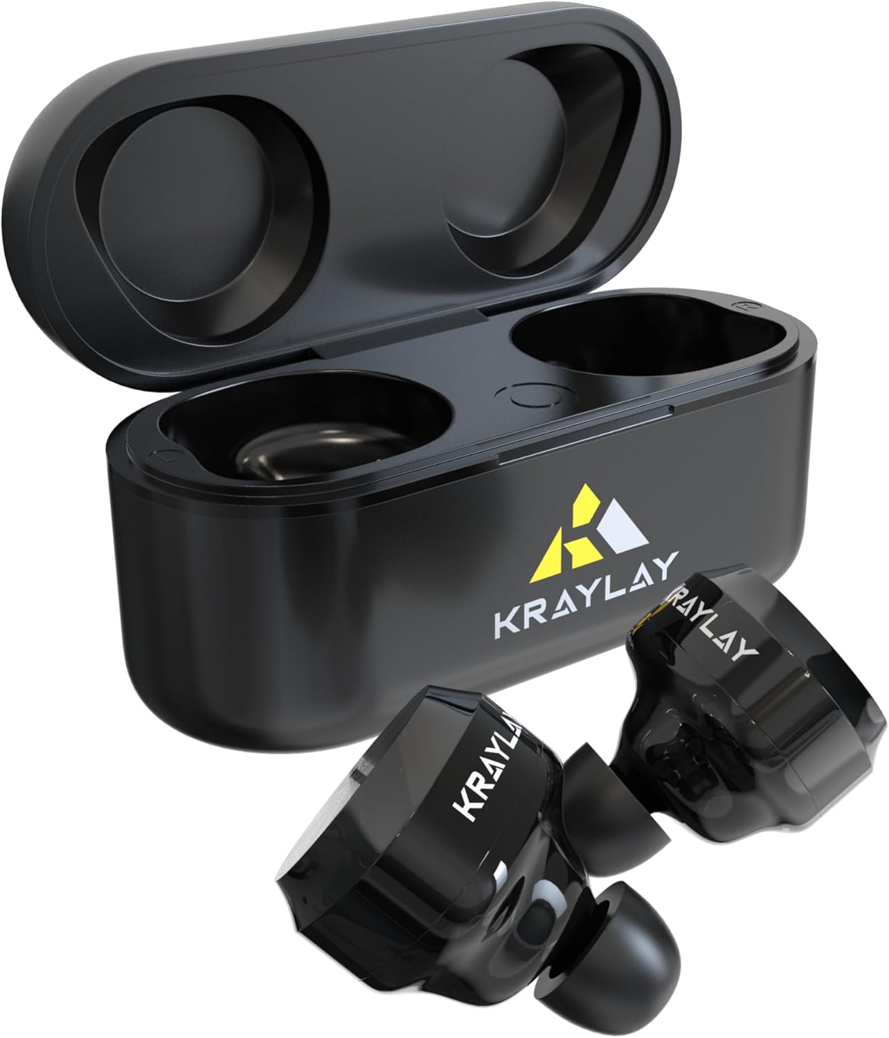 Wireless Earbuds | Bluetooth 5.3 Earbuds with 40H Playtime | IPX7 Waterproof Earbuds | Ear Buds with Memory Foam Ear Tips | Ear Phones with Cable | Won’t Fall Out |Black| Gaming Earbuds.