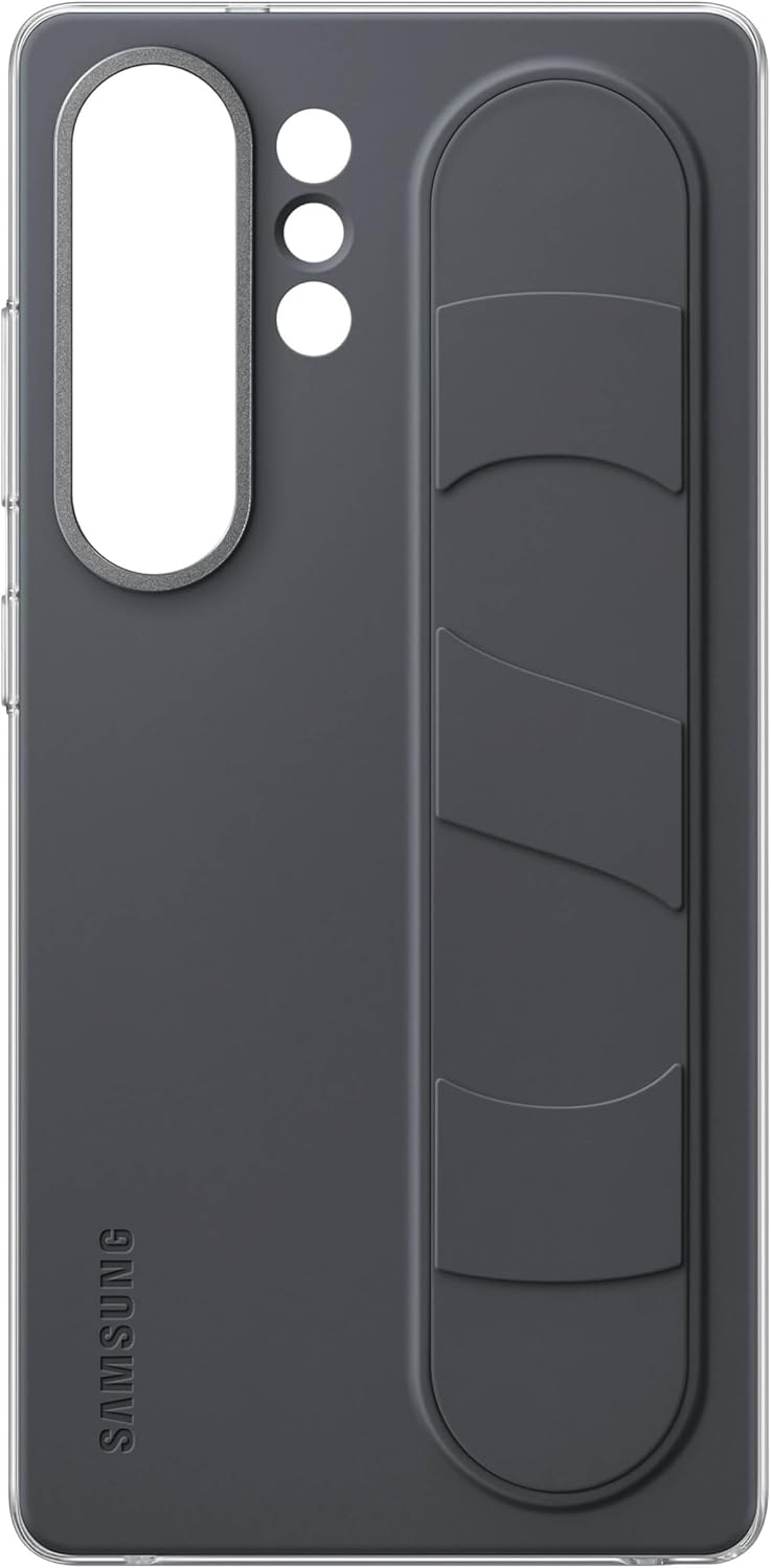 Samsung Galaxy S25 Ultra Standing Grip Phone Case, Protective Cover, Soft Touch, Kickstand, Durable Design, US Version, EF-GS938CBEGUS, Black