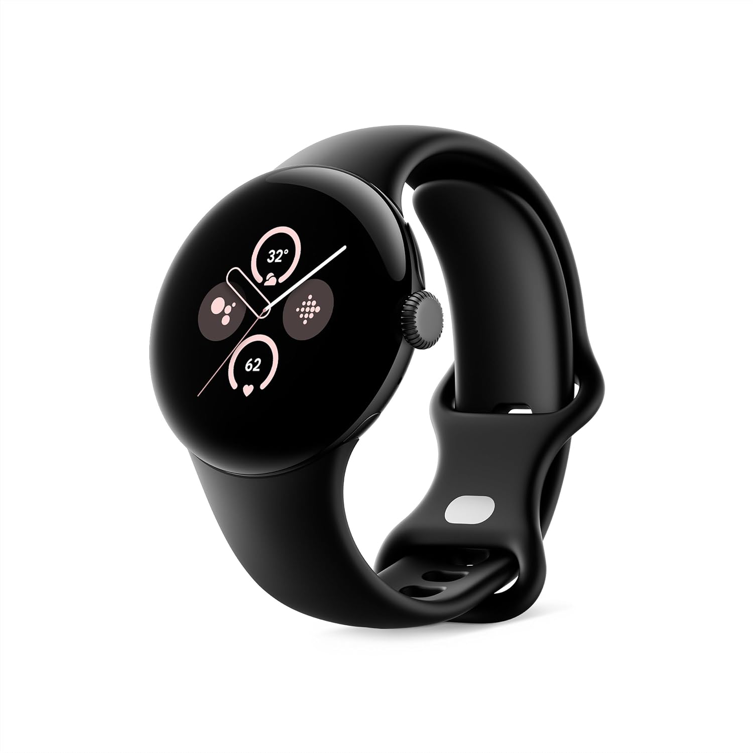 Google Pixel Watch 2 (Previous Model) with the Best of Fitbit – Heart Rate Tracking, Stress Management, Safety Features – Android Smartwatch – Matte Black Aluminum Case – Obsidian Active Band – WI-FI